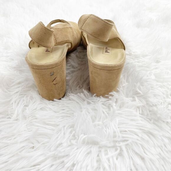 Paul Green Riviera Peep Toe Suede Slingback Heeled Sandal 5 - Picture 7 of 10